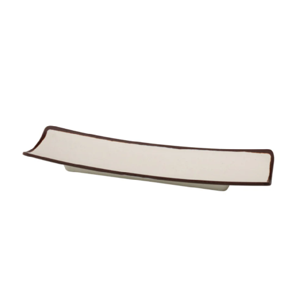 Yanco NA-414 12-7/8 Inch Nature Art Sushi Display Plate Melamine White and Brown Yanco NA-414 12-7/8 Inch Nature Art Sushi Display Plate Melamine White and Brown