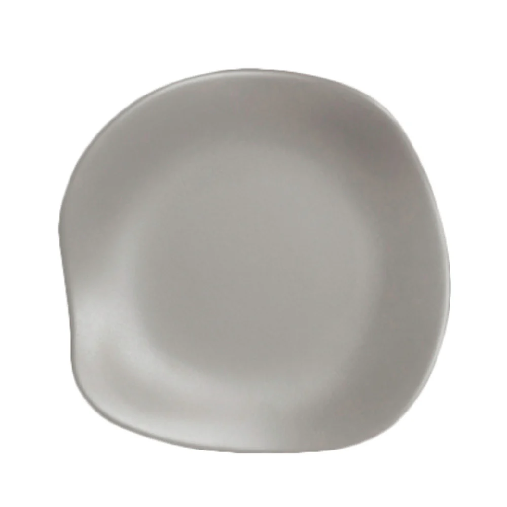 Steelite 7006DD025 9.5 Inch Plate Marisol Melamine Gray Flat Pack of 12