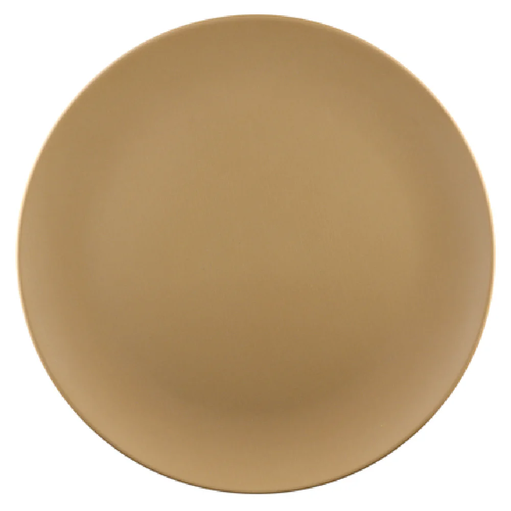 GET Enterprises ECO1111R-PB 11 Inch Round Plate Rolled Edge Melamine and Bamboo