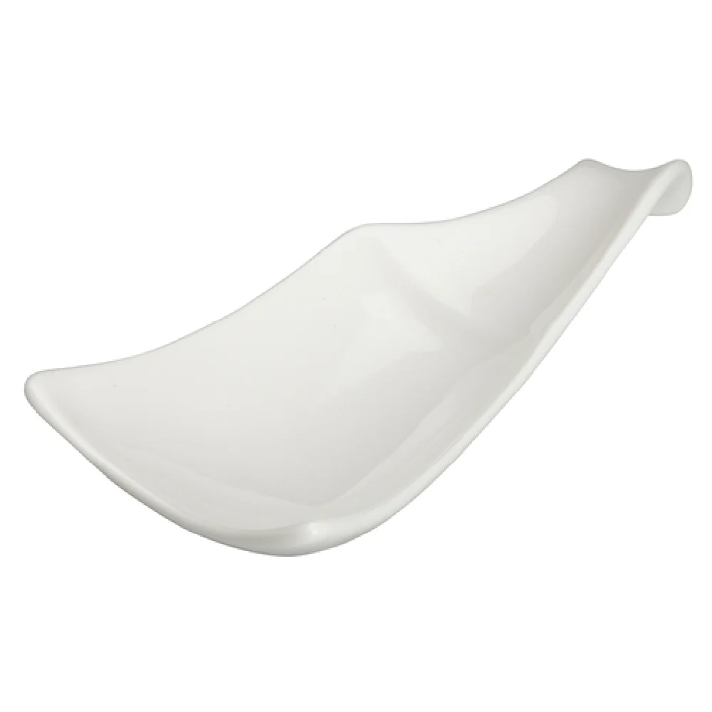 Winco WDP021-113 9-3/8 Inch Free-form Plate Dishwasher Safe Porcelain 36 Packs