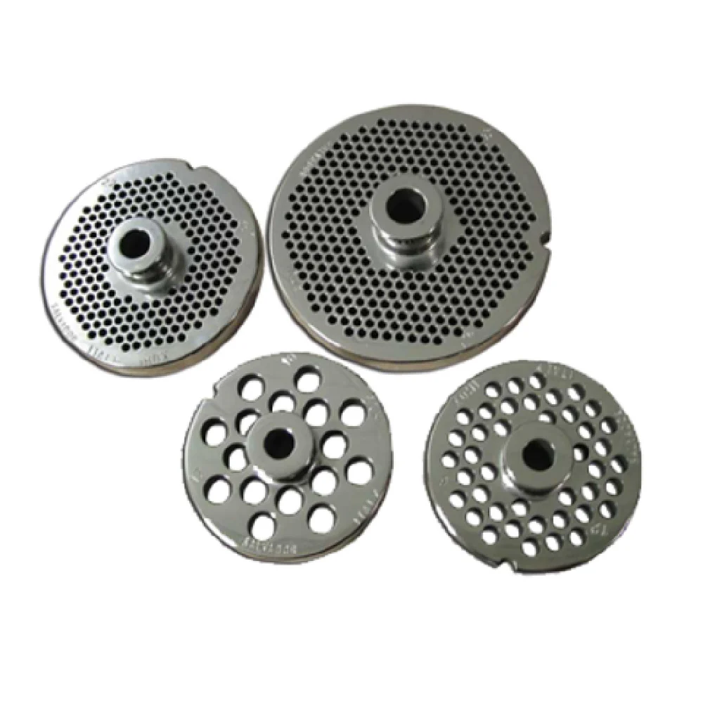 Omcan 11202 5/16 Inch Stainless Steel Meat Grinder Plate with Hub #22 Omcan 11202 5/16 Inch Stainless Steel Meat Grinder Plate with Hub #22