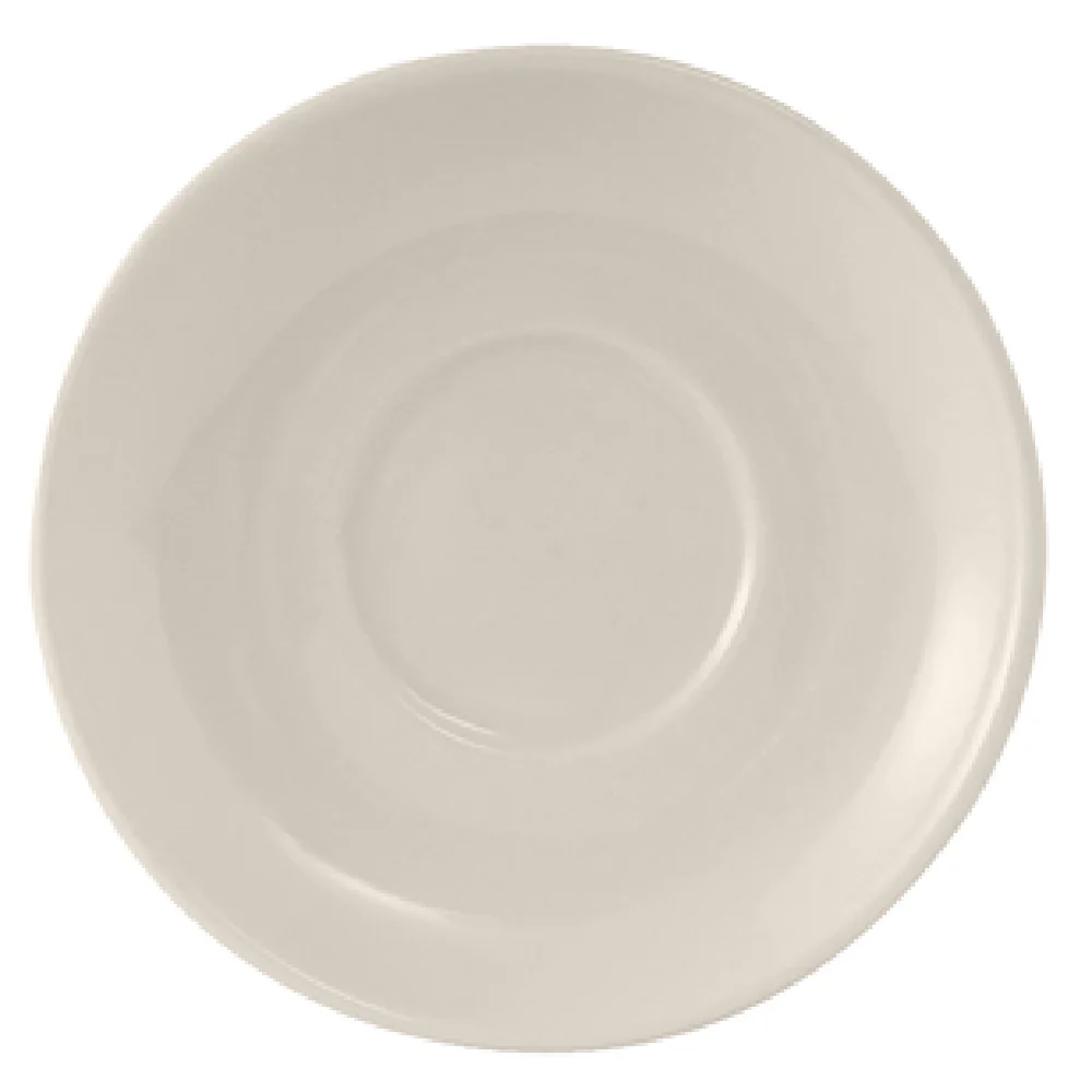 Tuxton TRE-036 5 Inch Round Demitasse Saucer Microwave and Dishwasher Safe