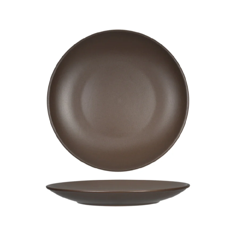 Tuxton VNA-090 9 Inch Round Coupe Plate with Microwave and Dishwasher Safe Porcelain
