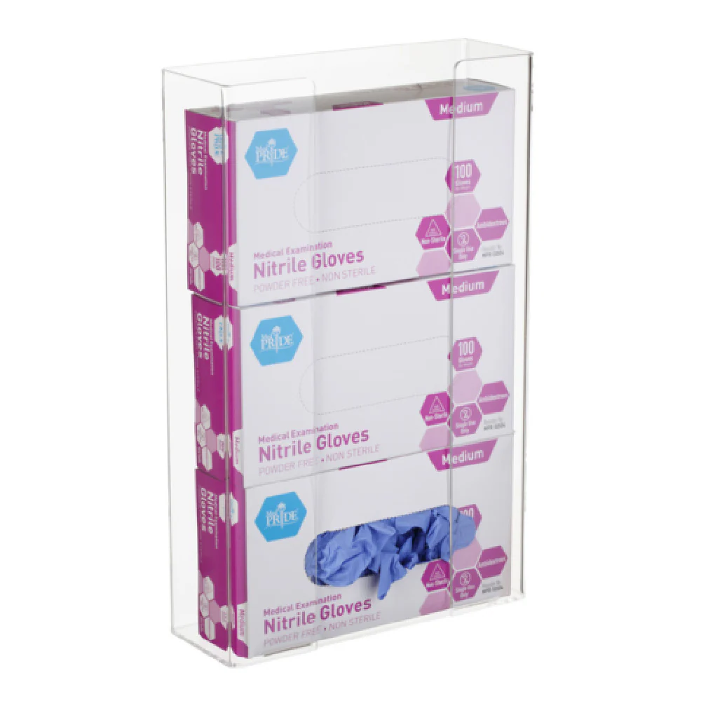 Alpine Industries ADI902-03 10-1/5 Inch Glove Dispenser Clear Acrylic 3 Box Alpine Industries ADI902-03 10-1/5 Inch Glove Dispenser Clear Acrylic 3 Box