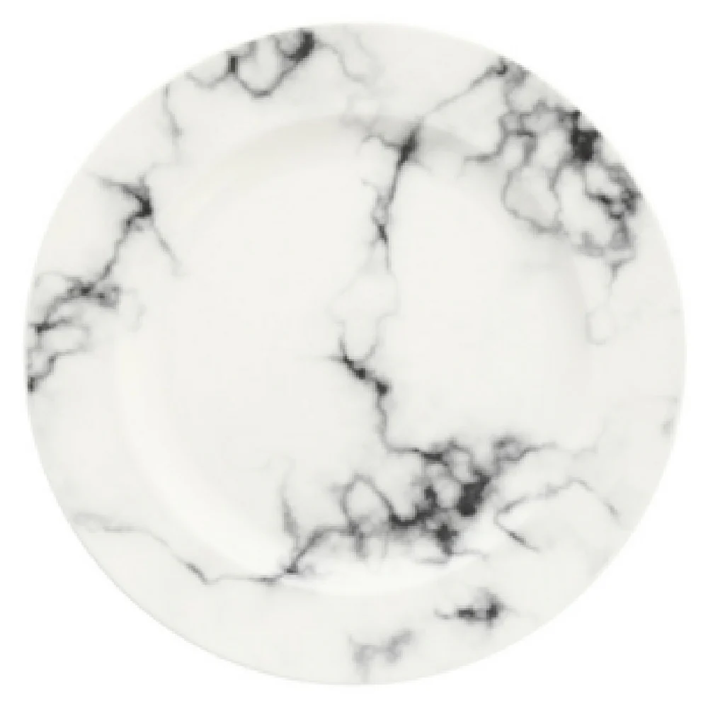 Fortessa RRP.MARBLE.14 12 Inch Marble Rim Charger Ceramic with Durable Design