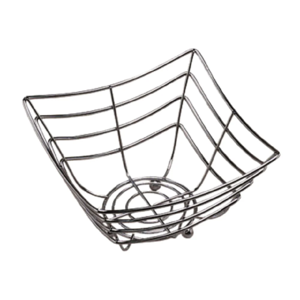 American Metalcraft SCB480 8-1/4 Inch Square Web Pattern Basket Chrome Finish