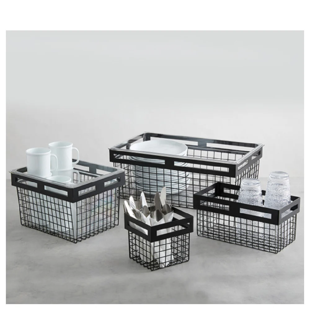 American Metalcraft BNRB6 6-7/8 Inch Twilight Basket Rectangular Metal Black American Metalcraft BNRB6 6-7/8 Inch Twilight Basket Rectangular Metal Black