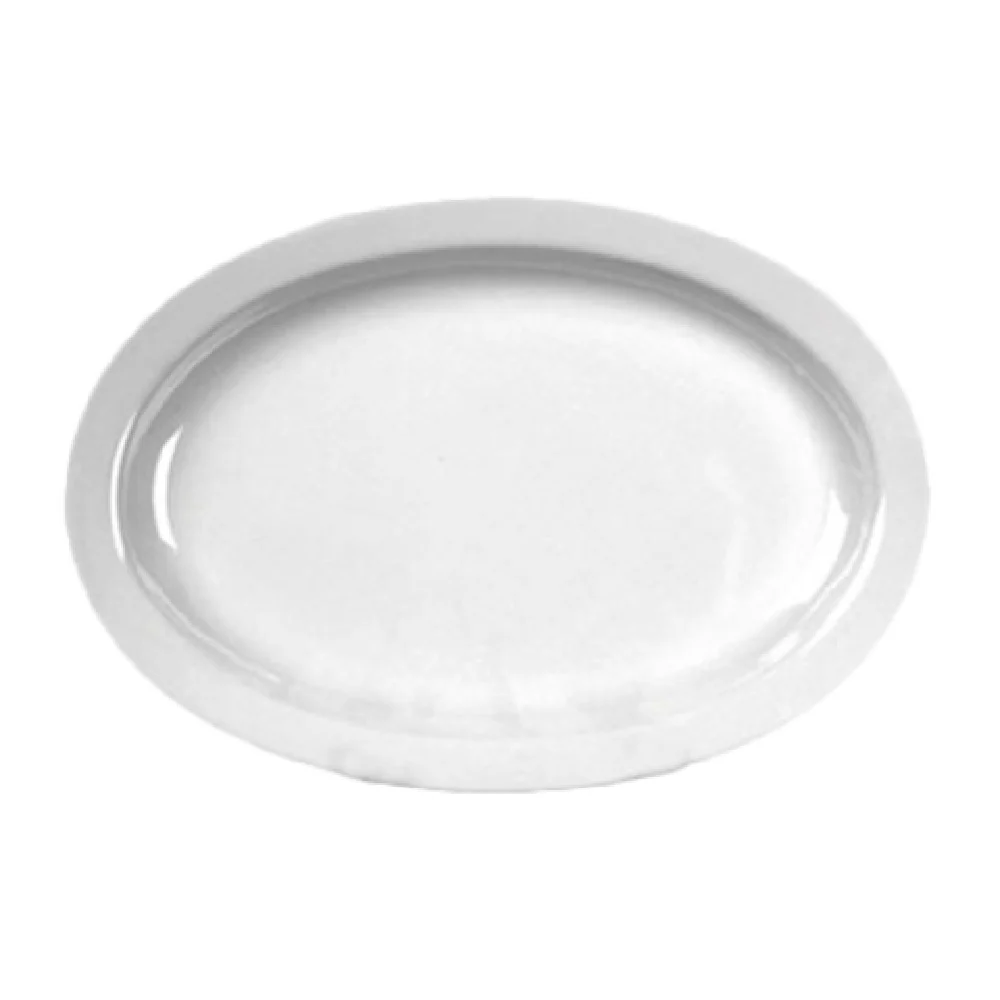 Thunder Group NS510W 9-1/2 Inch Oval Platter Break-Resistant White Melamine