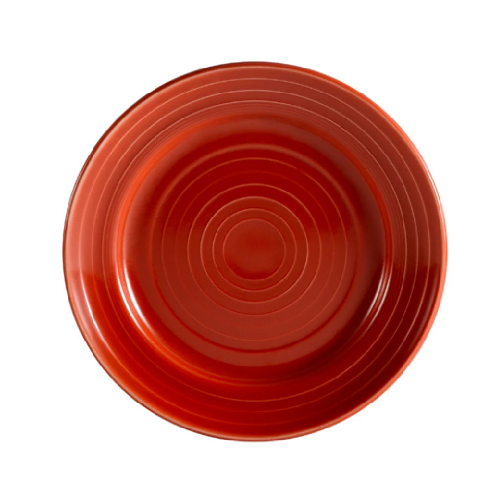 CAC China TG-21-R 12 Inch Diameter Round Plate Porcelain with Embossed Rim CAC China TG-21-R 12 Inch Diameter Round Plate Porcelain with Embossed Rim