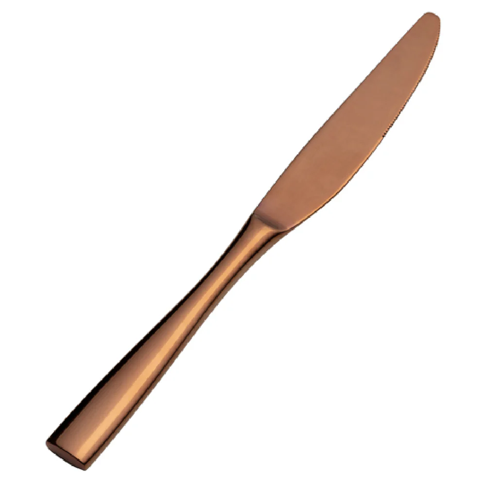 Bon Chef S3011RG 9 Inch Solid Handle Dinner Knife 13/0 Stainless Steel Rose Gold Mirror Finish