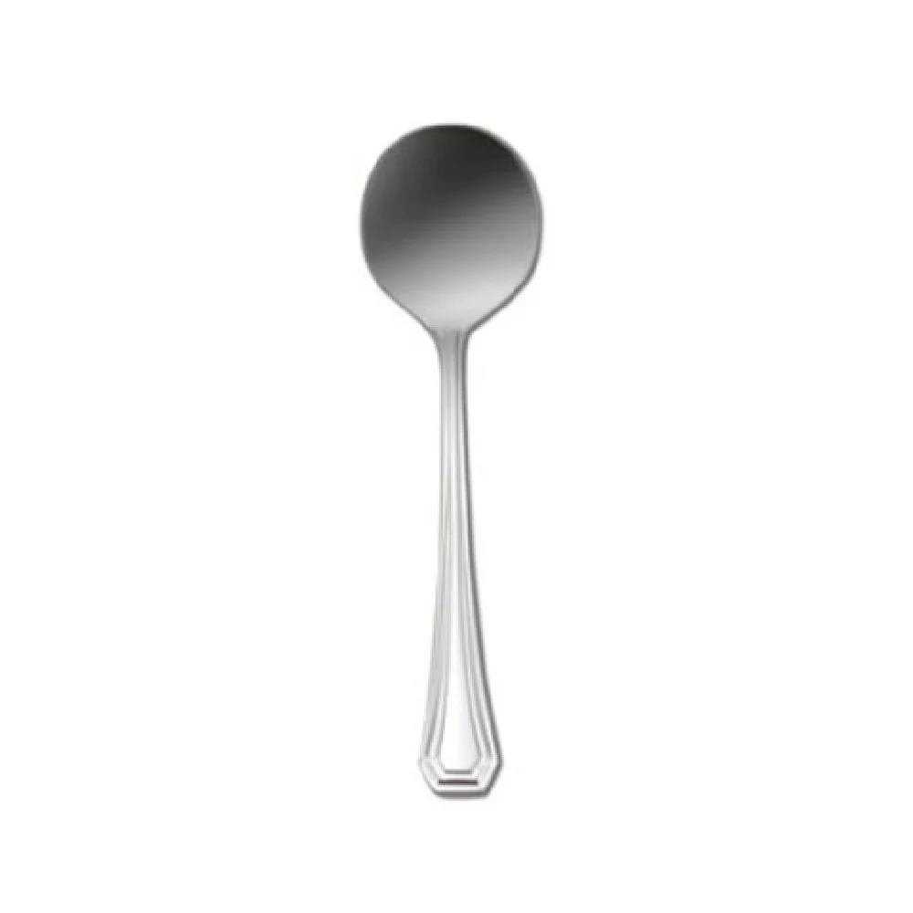 1880 Hospitality V246SBLF 6 Inch Bouillon Spoon Silver-Plated with Incised Lines 1880 Hospitality V246SBLF 6 Inch Bouillon Spoon Silver-Plated with Incised Lines