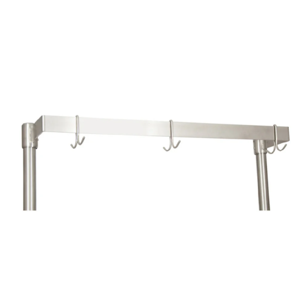 BK Resources APU-36BAR 36 Inch Add-on Bar for Pot Rack Includes 6 Hooks