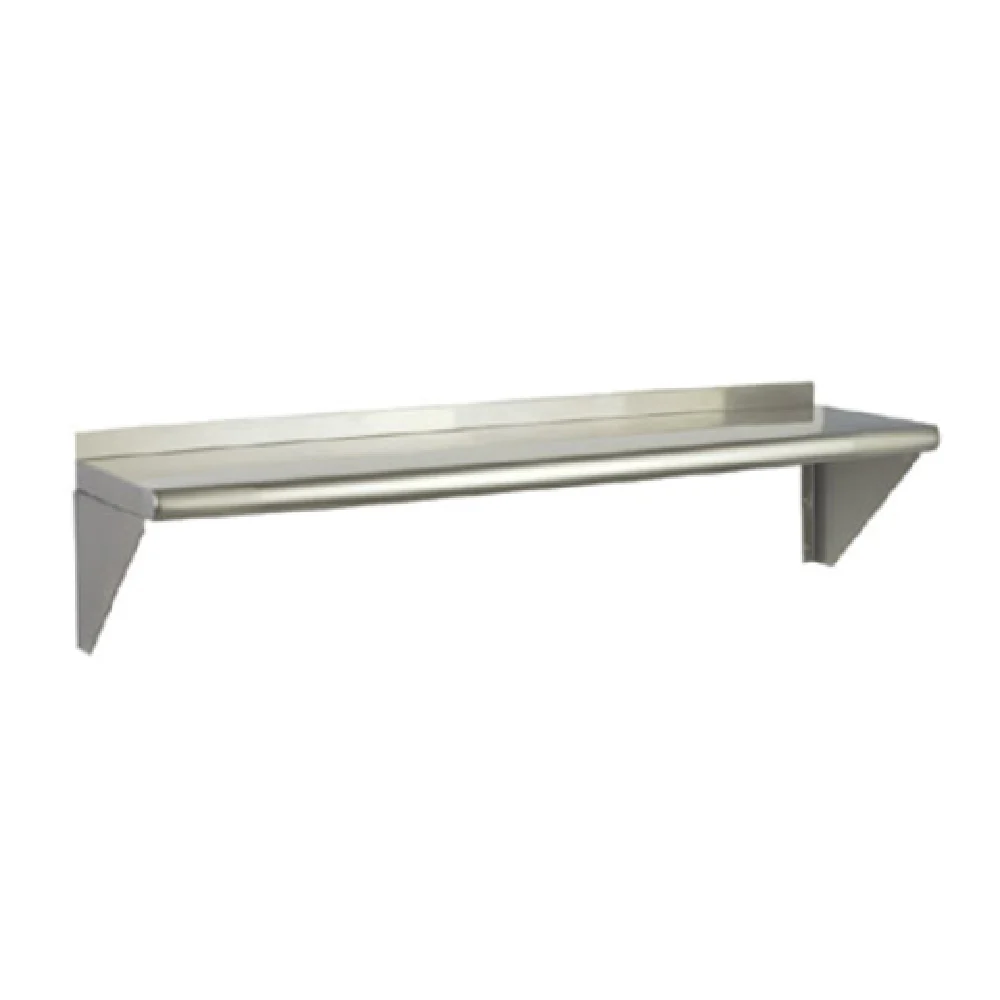 1880 Hospitality FWSSS1248 48 Inch Wall Mounted Shelf Stainless Steel with Brackets