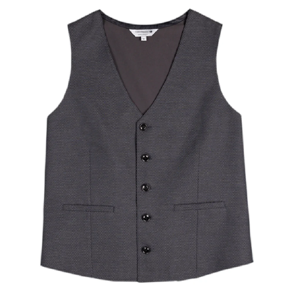 Chef Works VNN02DIAM Men's Medium V-neck Half Lined Vest with Pockets Gray Diamond Chef Works VNN02DIAM Men's Medium V-neck Half Lined Vest with Pockets Gray Diamond