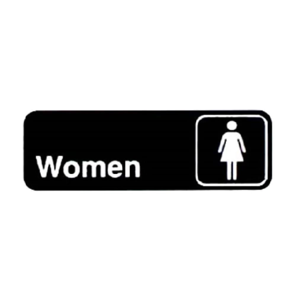 Vollrath 4516 9 Inch Women Sign Compliance White On Black Made In USA Vollrath 4516 9 Inch Women Sign Compliance White On Black Made In USA