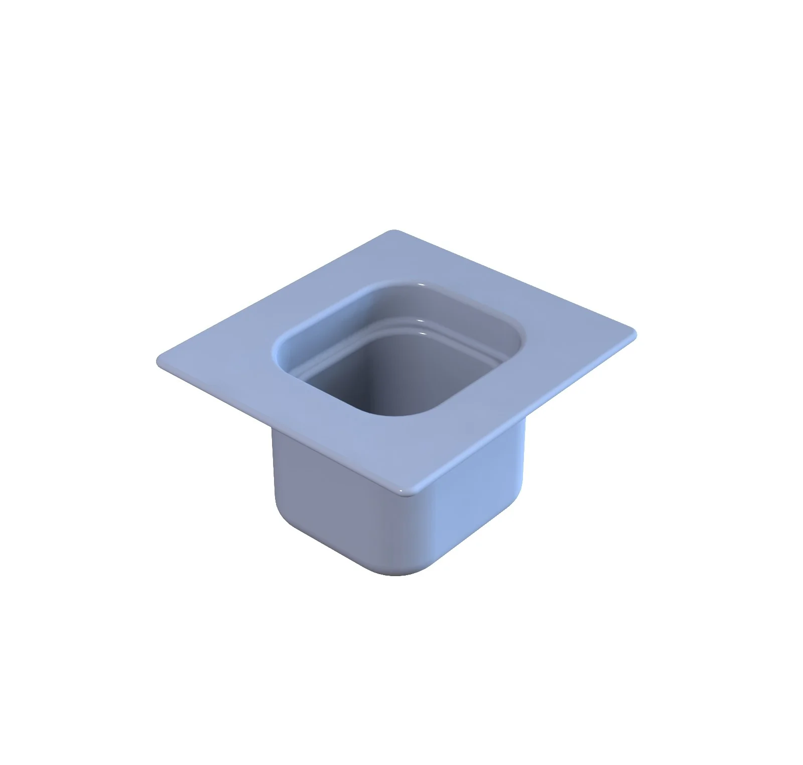 Tablecraft CW360PB 1 Qt Cold Holding Food Pan Aluminum Duracoat Pigeon Blue