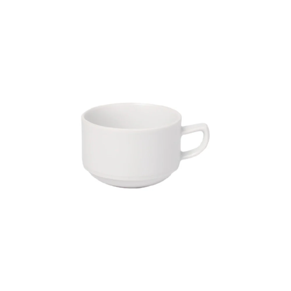 Vertex China OP-385 8-1/2 Oz Cup with Handle and Polished Foot White Vertex China OP-385 8-1/2 Oz Cup with Handle and Polished Foot White