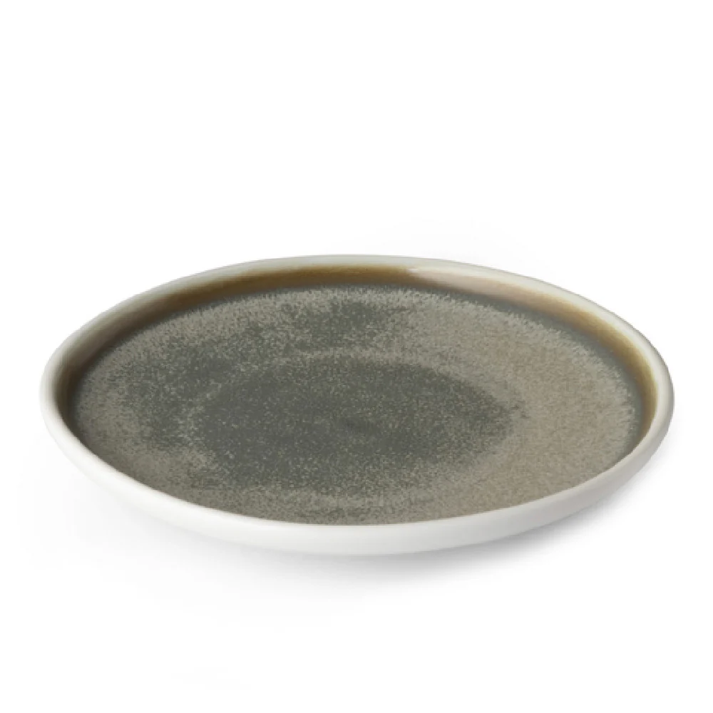 Bon Chef 2010020P 6 Inch Diameter Round Tavola Plate Porcelain Fog and White Bon Chef 2010020P 6 Inch Diameter Round Tavola Plate Porcelain Fog and White