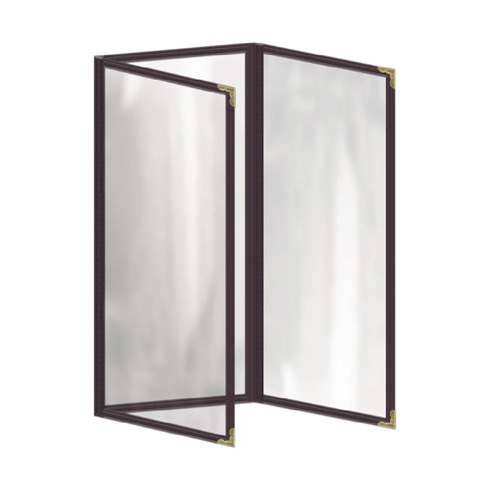 Risch TET 4.25X11-LEATHERETTE Menu Cover 4-1/4 Inch Vinyl with Decorative Corners