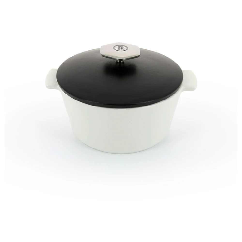 Revol 649802 53 Oz Round Cocotte with Satin Black Lid Ceramic Revol 649802 53 Oz Round Cocotte with Satin Black Lid Ceramic
