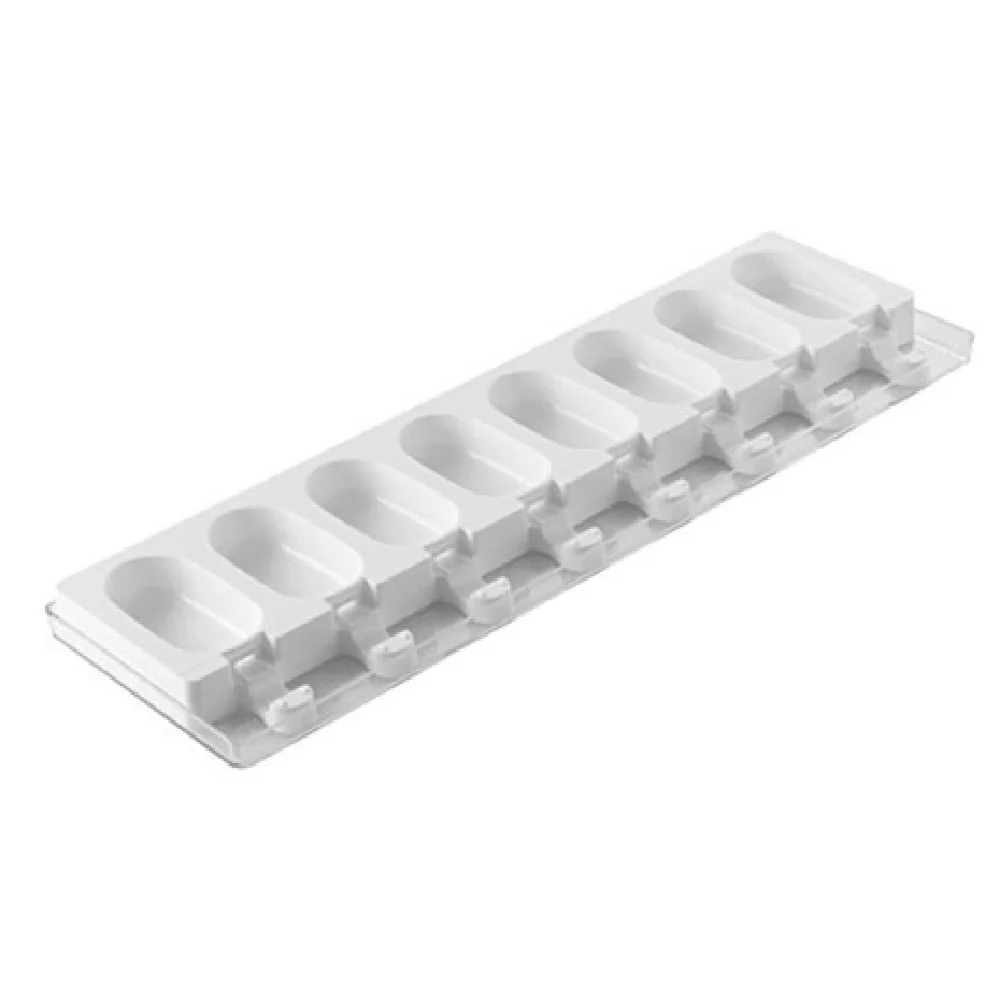 Louis Tellier GEL01M 15 Inch Ice Cream Mold 8 Cavities Silicone 2 Packs