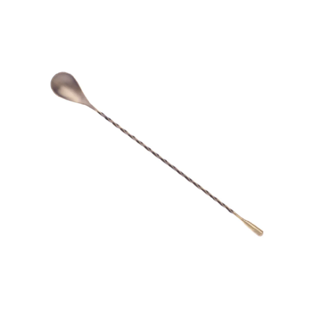 Mercer Culinary M37012ANG 11-13/16 Inch Bar Spoon Weighted Teardrop End Stainless Steel Antique Gold Finish Mercer Culinary M37012ANG 11-13/16 Inch Bar Spoon Weighted Teardrop End Stainless Steel Antique Gold Finish