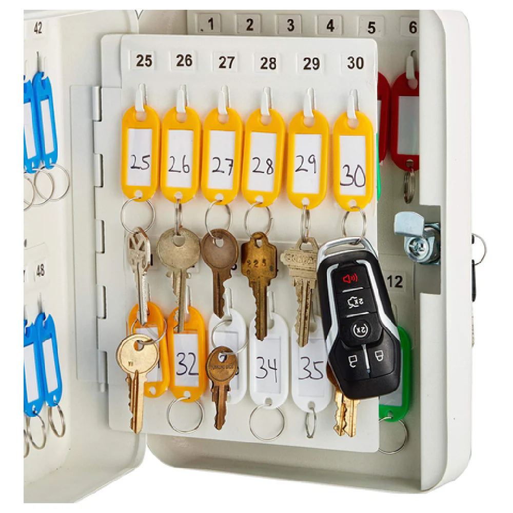 Alpine Industries ADI681-48-WHI 7.1 Inch Key Cabinet 48 Key Capacity Key Lock Steel White Finish Alpine Industries ADI681-48-WHI 7.1 Inch Key Cabinet 48 Key Capacity Key Lock Steel White Finish
