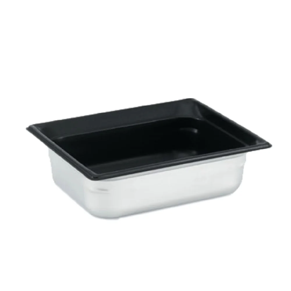 Vollrath 90247 1/2 GN Food Pan 6.3 Quarts Non-Stick Black SteelCoatX3