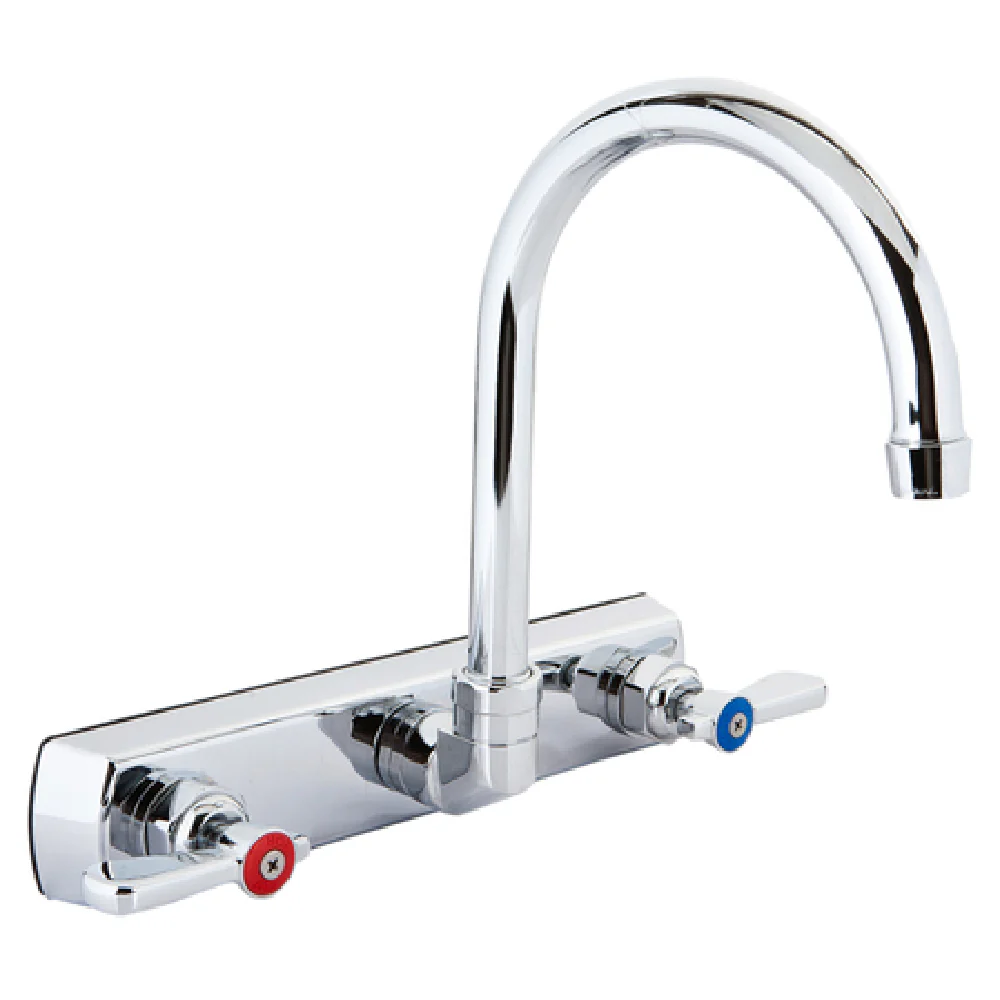 BK Resources BKF-8SM-5G-G 8 Inch Splash-mounted Faucet Gooseneck Chrome Lead Free ADA