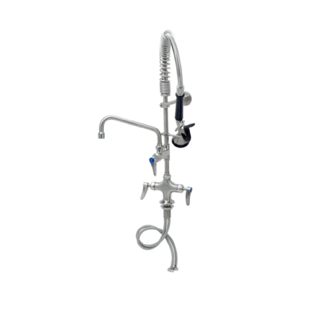 T&S Brass SMPF-2DLN-06-CR 7 Inch Mini Pre-Rinse Faucet Stainless Steel with Hose