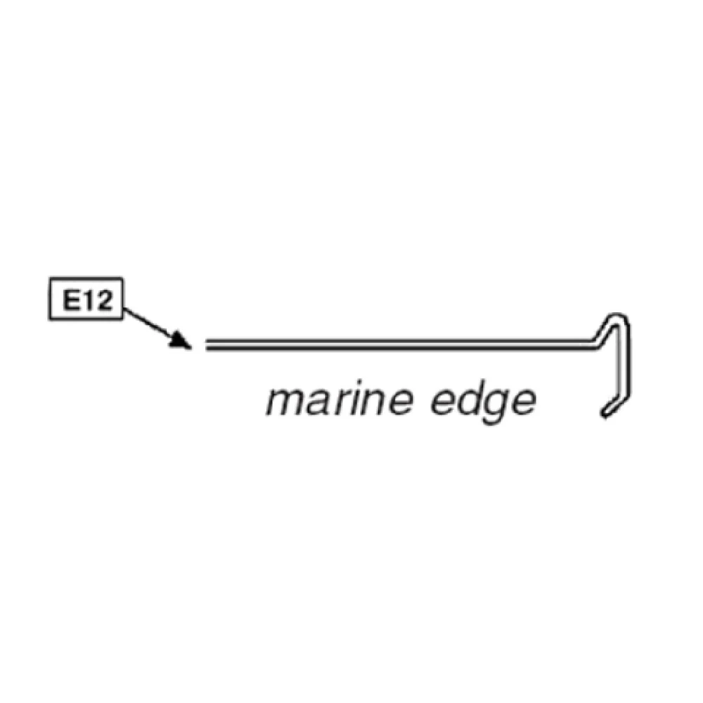 Eagle E12 2.25 Inch Marine Edge V Type Per Table Stainless Steel Edge Guard