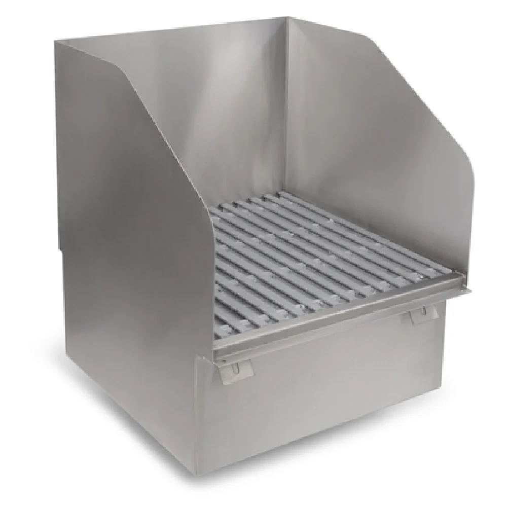 John Boos PBMS-FMFG-SSLR 21-7/8 Inch Mop Sink Floor Mounted with Fiberglass Grating