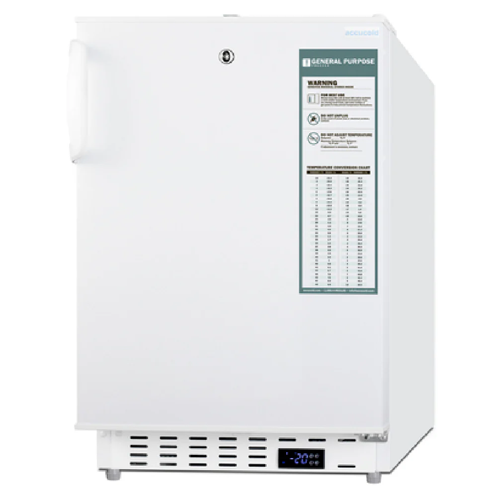 Summit ADA305AF 19 Inch Medical Undercounter Freezer 2.47 cu ft Locking Door