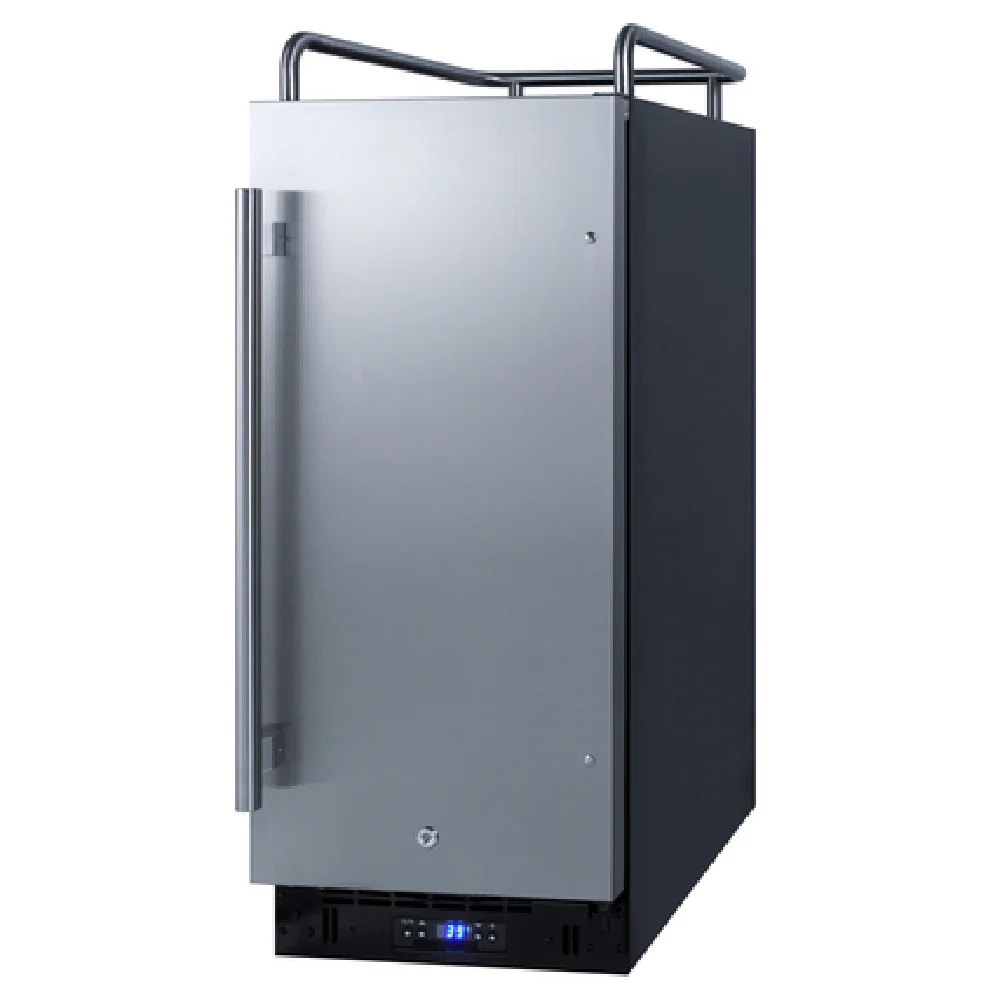 Summit SBC15NK 15 Inch Draft Beer Cooler Dispenser Built-in and Freestanding Black Stainless Steel Summit SBC15NK 15 Inch Draft Beer Cooler Dispenser Built-in and Freestanding Black Stainless Steel