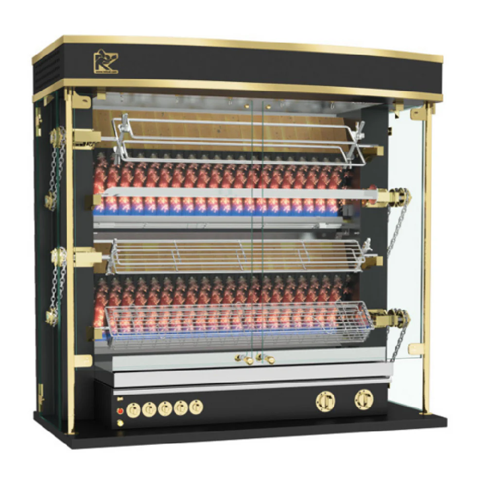Rotisol MF1375-4G-LUX_LP 53-3/4 Inch Gas Rotisserie Oven with Four Spits 82000 BTU Rotisol MF1375-4G-LUX_LP 53-3/4 Inch Gas Rotisserie Oven with Four Spits 82000 BTU