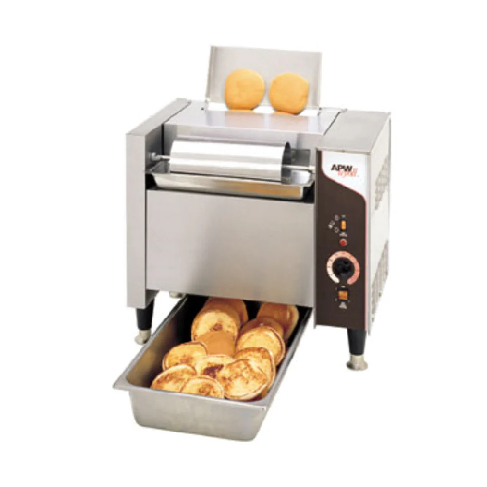 APW Wyott M-95-2_208 21 Inch Electric Conveyor Toaster with Butter Roller and Pan