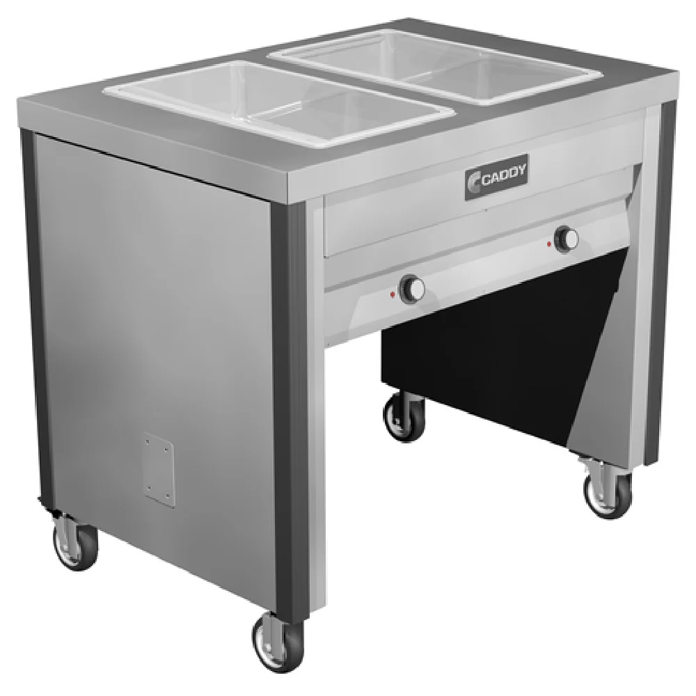 Caddy TF-602 37 Inch Electric Hot Food Caddy Stainless Steel Open Base with Wells