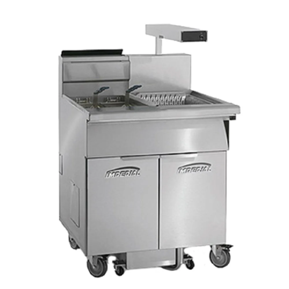 Imperial IFSCB575-OP-C_NAT 117 Inch Gas Deep Fryer with 5 Tanks 875000 BTU