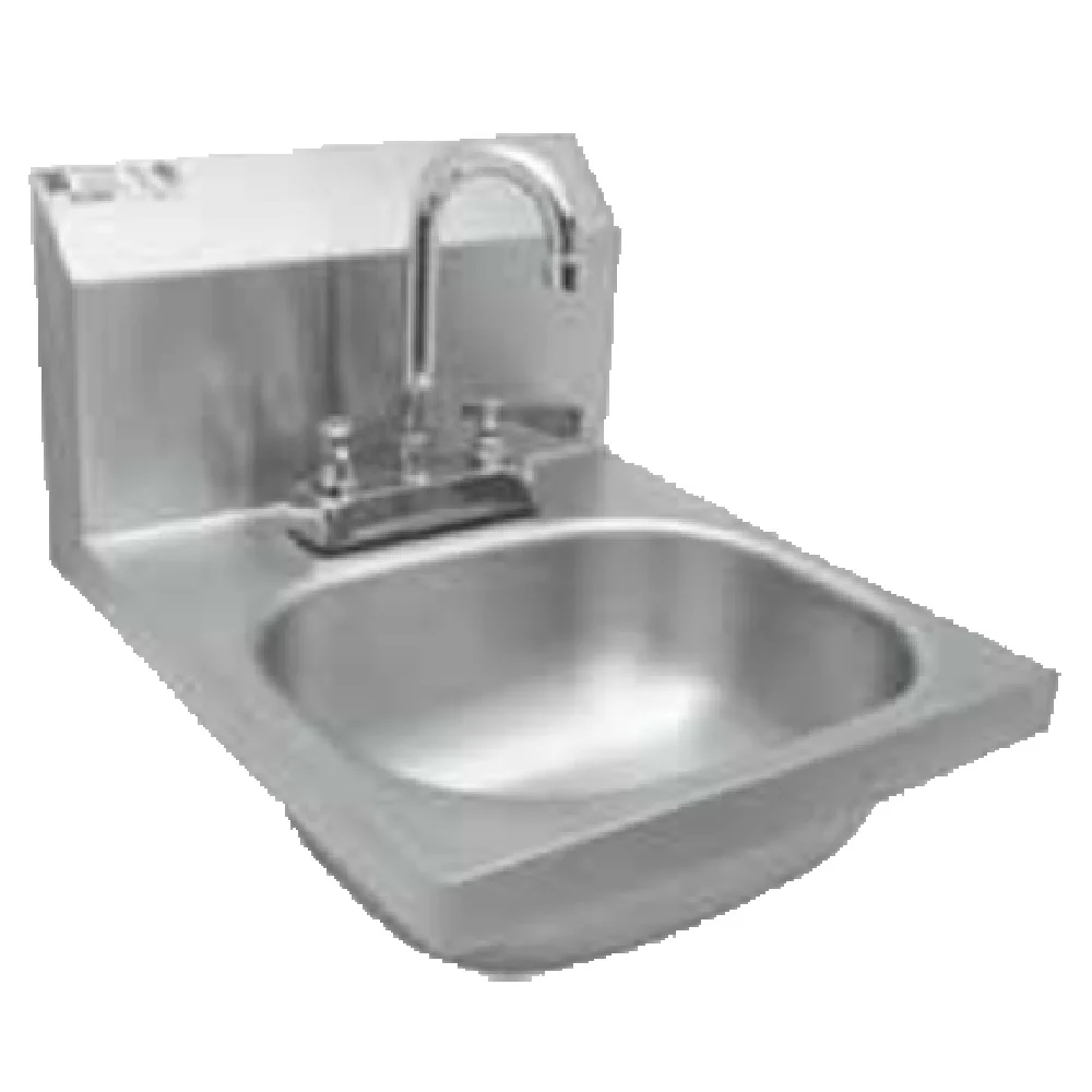 GSW USA HS-1416D 14 Inch Hand Sink Wall Mount with Polished Stainless Steel