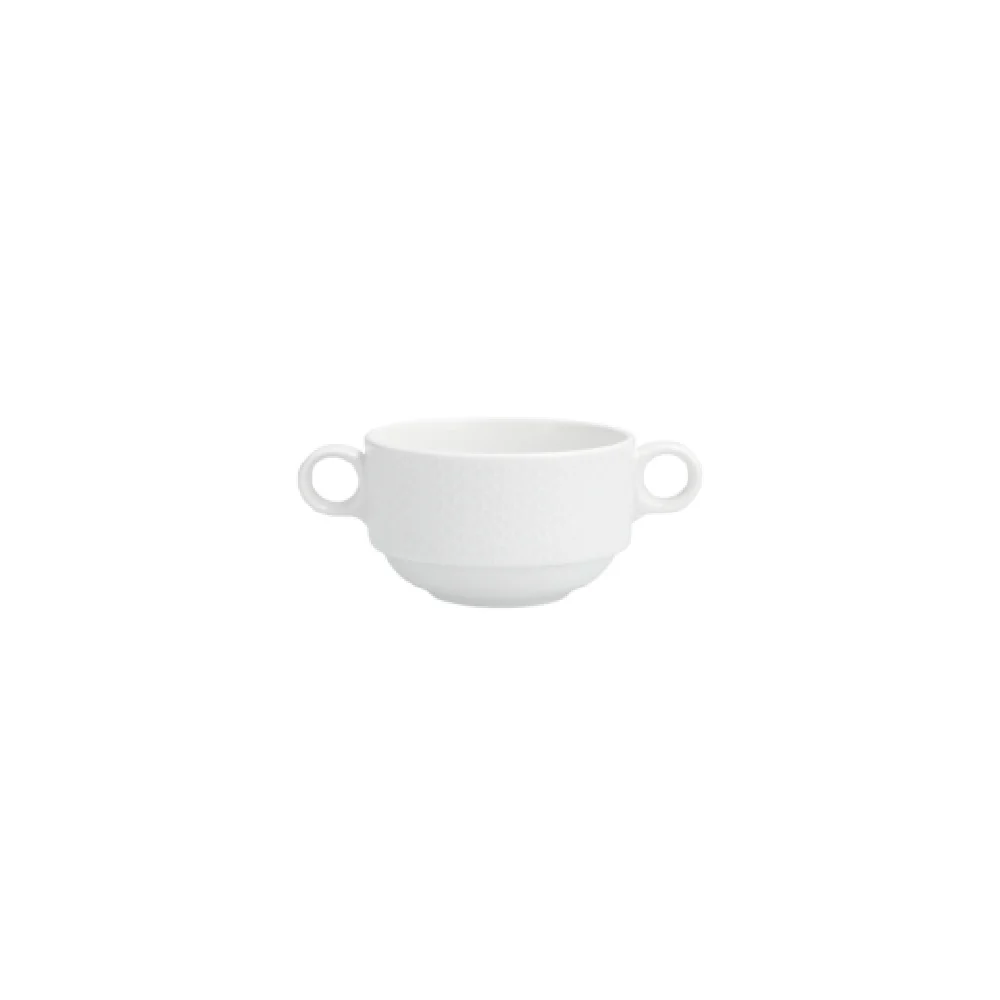 Fortessa 7000.FFD.29 2.36 Inch White Ceramic Amanda Soup Cup with Two Handles