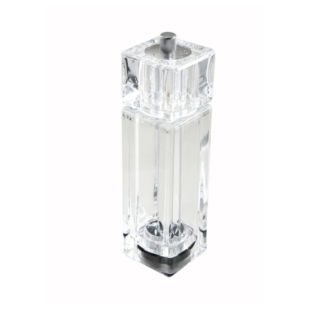 Winco WPMP-6 6 Inch Clear Acrylic Pepper Mill and Salt Shaker Combo