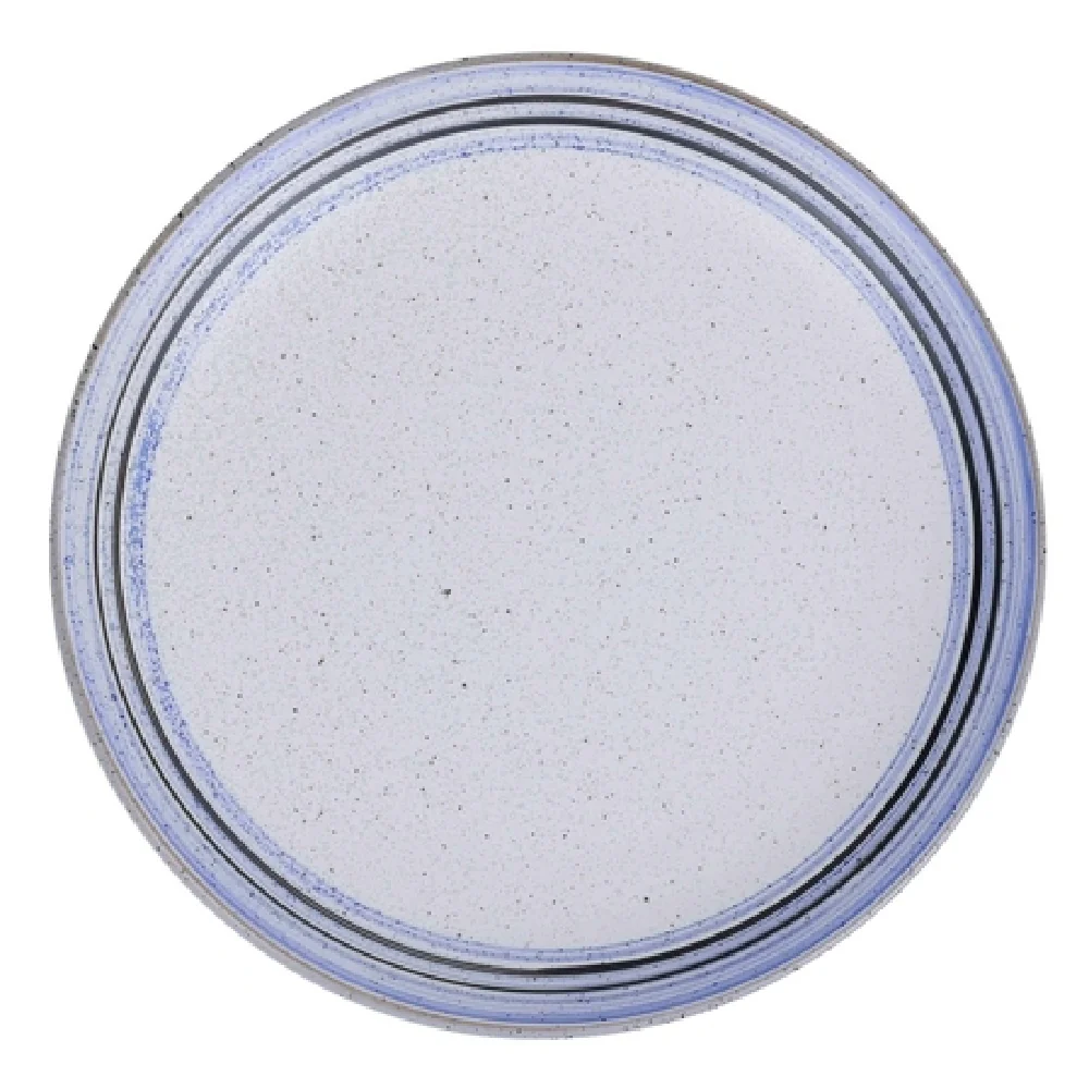 Yanco OC-110 10-1/2 Inch Coupe Rim Ocean Plate Glazed Porcelain with Blue Design Yanco OC-110 10-1/2 Inch Coupe Rim Ocean Plate Glazed Porcelain with Blue Design