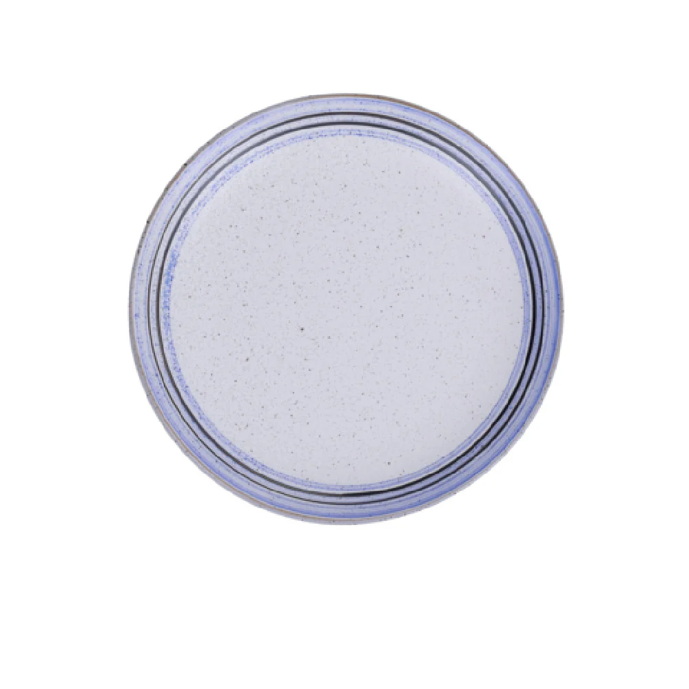 Yanco OC-110 10-1/2 Inch Coupe Rim Ocean Plate Glazed Porcelain with Blue Design Yanco OC-110 10-1/2 Inch Coupe Rim Ocean Plate Glazed Porcelain with Blue Design