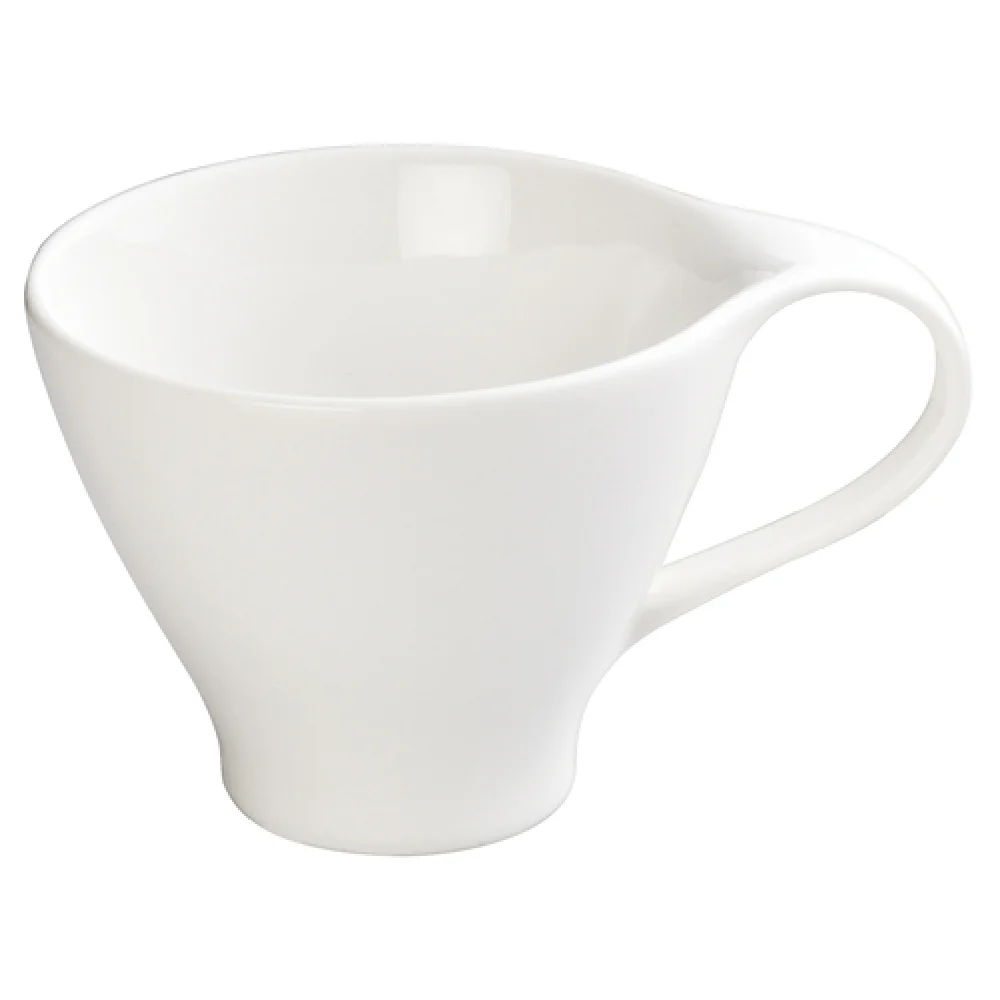 Winco WDP004-214 6 Oz Porcelain Coffee Cup Creamy White Non-Stackable