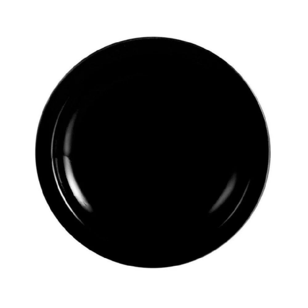 CAC China L-6NR-BLK 6-1/2 Inch Round Plate Ceramic Black Dishwasher Safe CAC China L-6NR-BLK 6-1/2 Inch Round Plate Ceramic Black Dishwasher Safe
