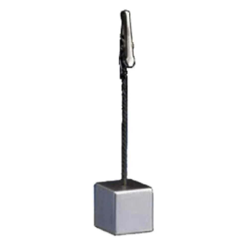 American Metalcraft ALMS5 4-1/4 Inch Alligator Clip Card Holder Aluminum Square Base American Metalcraft ALMS5 4-1/4 Inch Alligator Clip Card Holder Aluminum Square Base