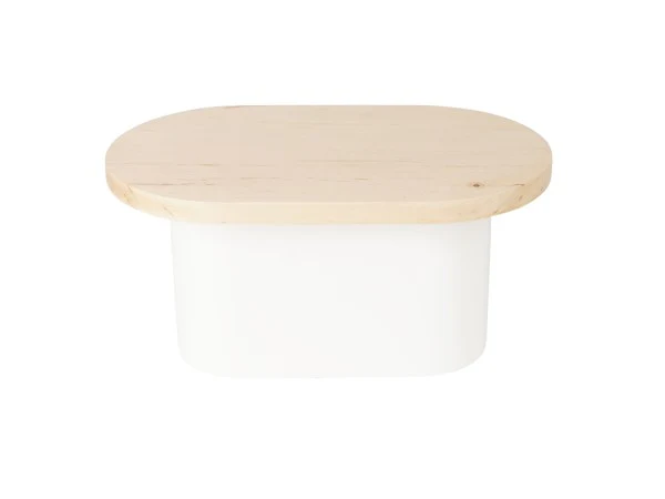 Cal Mil 22411-7-71 18 Inch Blonde Riser Oval Display Wood and Metal Cal Mil 22411-7-71 18 Inch Blonde Riser Oval Display Wood and Metal