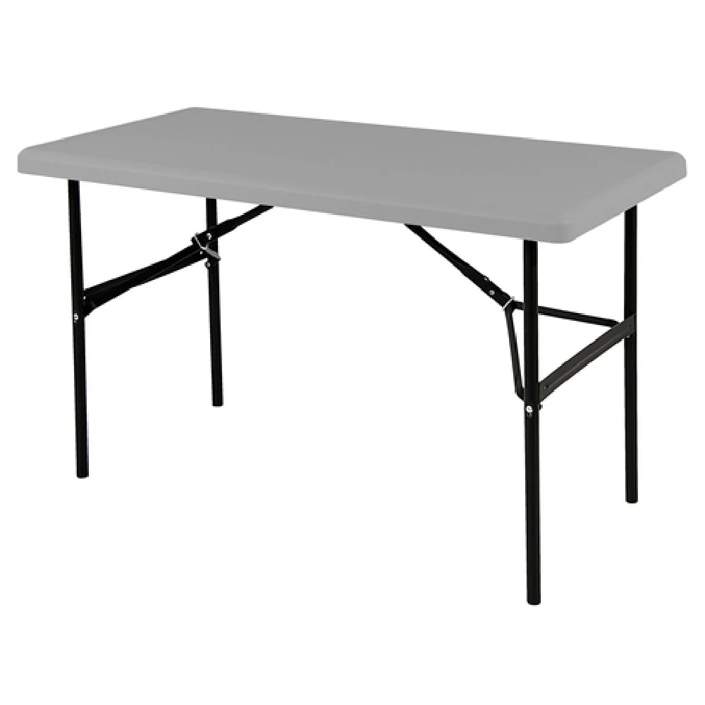 Forbes Industries RS2448CC-CC 48 Inch Folding Table Charcoal Polyethylene Lightweight