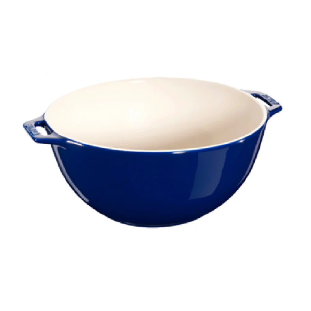 Zwilling 40510-801 1.5 Quart Serving Bowl Round with Handles Ceramic Dark Blue