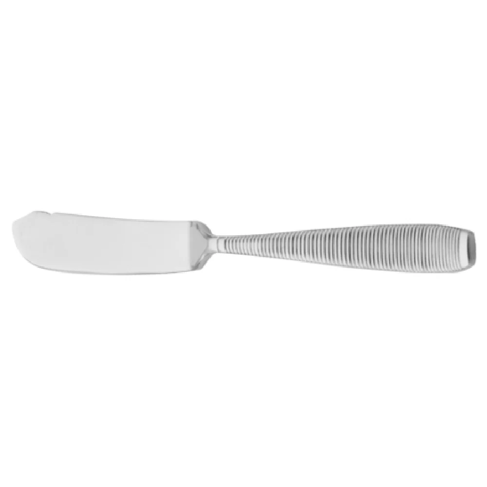 Steelite WLMAS11 7 Inch Grooved Solid Handle Butter Knife 18/10 stainless steel Mirror Finish Steelite WLMAS11 7 Inch Grooved Solid Handle Butter Knife 18/10 stainless steel Mirror Finish